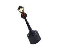 KiBcsLic Lampione Stradale Lanterna in Palo Illuminato Modello per Diorama Luce per Villaggio Natalizio Realizzato in Materiale Pratico Adatto per Scene, Testa Unica
