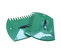 KiBcsLic Leaf Rake a Mano Attrezzi Giardinaggio Claws Ergonomici Rimozione Foglie Materiale PP Nylon Adatto per Prato Raccolta Erba Utilizzo Domestico C, Rettangolo Verde Scuro
