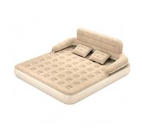KiBcsLic Letto Gonfiabile con Schienale Imbottito Arredo Notturno Delicato Sulla Pelle, Letto Gonfiabile Con Schienale A 56 Fori 203 183 81 YW24592