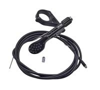 KiBcsLic Leva Reggisella Telescopico per Bici Comando Remoto Controller Regolabile Manuale Lega Alluminio Adatta per Ciclismo Sportivo E Ricreativo, Nero