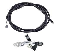 KiBcsLic Leva Reggisella Telescopico per Bici Comando Remoto Controller Regolabile Manuale Lega Alluminio Adatta per Ciclismo Sportivo E Ricreativo, Argento