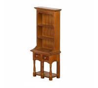 KiBcsLic Libreria Mini con 2 Cassetti Robusto Mobile Retrò in 1:12 Superficie Liscia Arredamento Casa Delle Bambole per Modello da Collezione