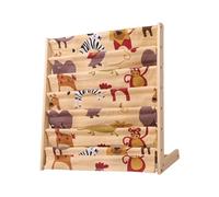 KiBcsLic Libreria per Bambini con Libri Illustrati, Ripiani Multistrato, Espositore per Libri in Età Prescolare, Adatta a Bambini Dai 3 Anni in Su, Animali 60x30x80 cm
