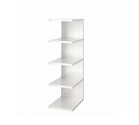 KiBcsLic Libri da Scrivania | Stabile, Scaffale da Scrivania in Metallo, Compatto, Mini Libreria, per Studio, Studenti, Bianco, 4-Livelli