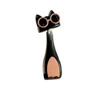KiBcsLic Luce Notturna a Forma di Gatto Lampada Creativa Figurina Accessorio per Casa Decorazione Realizzata in PP Resistente Adatto per Regali di Compleanno C, Nero, Taglia unica bambino