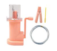 KiBcsLic Macchina per Maglieria a Mano, Strumento di Cucito Domestico, PP Fai da Te per Sciarpe, Bottoni, Nodi, Braccialetti, Rosa