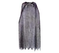 KiBcsLic Mantello da Strega con Ragnatela per la Festa Medievale di martedì Grasso per, Nero Viola