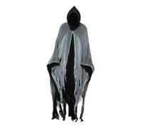 KiBcsLic Mantello di Halloween, Mantello Medievale di Halloween per Uomini e Donne, Stanza di Fuga Unisex, Nero Grigio