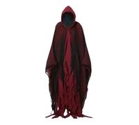 KiBcsLic Mantello di Halloween, Mantello Medievale di Halloween per Uomini e Donne, Stanza di Fuga Unisex, Rosso