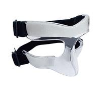 KiBcsLic Maschera Protettiva per Il Naso da Basket, Regolabile, in Materiale Composito PC, Adatta per La Protezione del Viso E del Naso, per Adulti, Corda Nera Mezza Faccia