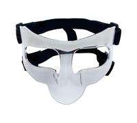 KiBcsLic Maschera Protettiva per Il Naso da Basket, Regolabile, in Materiale Composito PC, Adatta per La Protezione del Viso E del Naso, per Adulti, Corda Nera Integrale