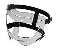 KiBcsLic Maschera Protettiva per Il Viso Scudo Facciale da Calcio E Protezione per Naso in PC Infrangibile Adatto per Sport Come Pallacanestro E Pallavo, Adulti 16.5x13.5cm