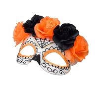 KiBcsLic Maschere da Festa in Maschera per Ballo di fine Anno, martedì Grasso, Halloween, Carnevale, Vacanze, Orangina, 17x13 Cm
