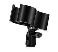 KiBcsLic Microfono Clip Supporto Microfono Regolabile Morsetto a Molla Accessorio Antiscivolo in PP Universale per Microfoni Adatto a Registrazione Podcast St, Senza Adattatore