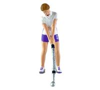 KiBcsLic Miniatura Golfista Figura Statuina Realistica per Arredamento Paesaggio Miniatura Personaggio per Scena Sportiva Modello da Collezionare Accessorio di, Bianco