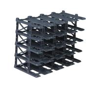 KiBcsLic Miniatura Parcheggio Modulare Diorama Stand Modello Garage Espandibile Porta Auto PVC per Mantenimento Collezione Strumenti Officina Adatto per Collez, Grigio