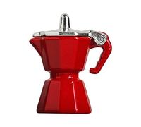 KiBcsLic Miniatura per Casa delle Bambole, Mini Bollitore da caffè in 1:12, Ornamento, Mini Mobili per Casa delle Bambole, Accessori per Feste Vivaci, Mo, Rosso