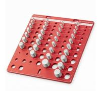 KiBcsLic Misuratore di Passi Filettati Preciso Controllo Filettatura Dado e Bullone Accurato Identificatore di Bulloni e Dadi per Meccanici, Artigiani, 34 Fori Spessore 6mm