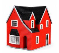 KiBcsLic Modellino di Casa a Due Piani Resistente Ai Danni Casa in Miniatura 1:64 Intercambiabili Modellino in Miniatura 1:64 per Modellisti