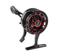 KiBcsLic Mulinello da Pesca Portatile Manico Comodo Rapporto di Trasmissione 3.2 1 3+1 Cuscinetti a Sfera Struttura in Metallo Nylon Adatto per Fiume Lago Mar, Nero Rosso
