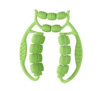 KiBcsLic Muscle Roller Manuale per Gambe Collo Braccio Massaggiatore Corpo Fascia Circolare con Impugnatura Antiscivolo Materiale Pp Adatto a Sport Danza Pales, Verde