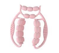 KiBcsLic Muscle Roller Manuale per Gambe Collo Braccio Massaggiatore Corpo Fascia Circolare con Impugnatura Antiscivolo Materiale Pp Adatto a Sport Danza Pales, Rosa