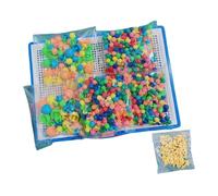 KiBcsLic Mushroom Chiodini Gioco Tavola Puzzle Educativo con Numeri Lettere Pioli Materiale PP per Apprendimento Interattivo Bambini Adatto a Attività Genitori, 832 Pezzi, Taglia unica bambino