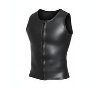 KiBcsLic Muta in Neoprene 2 Mm Leggero Muta da Surf 2 Mm senza Maniche Set Gilet e Pantaloncini in Neoprene per Uomini, Nero, XS