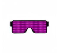 KiBcsLic Occhiali LED Dinamici 10 modalità Occhiali Luminosi Display LED Ricaricabile per Cosplayer, Discoteca, Spettacolo, Occasione Cosplay, Rosa