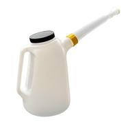 KiBcsLic Olio Misuratore Caraffa Tanica Dispenser con Graduata Tappo Antipolvere Manico Resistente Costruita in PP Utilizzabile per Garage Au, 5 Litri