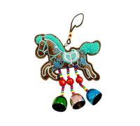 KiBcsLic Ornamento a Forma di Cavallo per Il Capodanno Cinese, Decorazione Ricamata a Forma di Cavallo, Oggetto Creativo Da Collezione, Grazioso Ciondolo Multi, Caffè Cavallo Che Corre, Campane