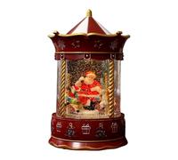 KiBcsLic Ornamento Musicale Scatola Decorativa Centrotavola Natalizio con 8 Canzoni E Neve Scintillante Adatto per La Decorazione Della Casa E R, Telefono Rosso di Babbo Natale