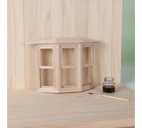 KiBcsLic Padiglione in Miniatura Fai da Casetta Delle Bambole Grezzo Giocattolo per Modellisti, Progetti Creativi