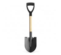 KiBcsLic Pala Manuale Resistente Paletta da Giardino Robusta Badile per Giardinieri, Grande, Pala A Punta Da Spiaggia Con Manico In Legno Nero