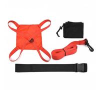 KiBcsLic Paracadute Resistenza Nuoto Pieghevole e Portatile Paracadute da Traino per Nuoto Resistente Agli Strappi per Bambini, Atleti, Piscina, Rosso, 40CM