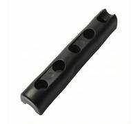 KiBcsLic Paraurti Marino con Cinque Passanti Robusto Tampone di Ormeggio in Gomma Compatto Accessorio Nautico per Ancoraggio, Posteggio Barche, Marine, Nero