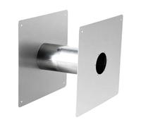 KiBcsLic Passante Murale Acciaio Inox per Caldaia a Gas con Manicotto Cilindrico E da