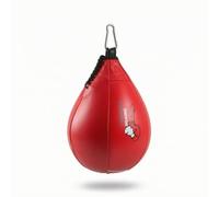 KiBcsLic Pera da Pugilato Compatto Pera Bilanciato Al Centro Speedball per Pugili, Palestra in Casa, Rosso, Palla Da Velocità Rossa Con Sospensione Versione Migliorata E Ispessita