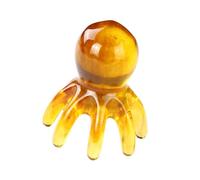 KiBcsLic Pettine per massaggio a forma di polpo, strumento a punta per massaggio dei meridiani del cuoio capelluto per lo styling in ufficio, CaffÈ