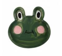 KiBcsLic Piatto per Bambini con Animali Fotogenico Piatto in Ceramica a Forma di Animale Idea Regalo Set Stoviglie con Cartoni Animati per Cena, Spuntino, Rana