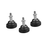 KiBcsLic Piedini in Gomma per treppiede, Vite da 3/8", connettore per Accessori equatoriali Antiscivolo, Accessori universali per Fotografia, Punta per, 3 Pezzi