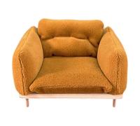 KiBcsLic Poltrona in Miniatura Modello di Divano per Casa delle Bambole Mobile Elegante Accessorio di Scena Dettagliato Adatta per Decorazione E per Il Gioco, Orangina