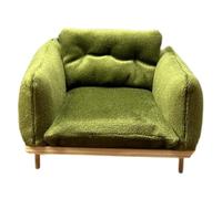 KiBcsLic Poltrona in Miniatura Modello di Divano per Casa delle Bambole Mobile Elegante Accessorio di Scena Dettagliato Adatta per Decorazione E per Il Gioco, Verde