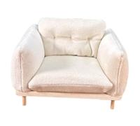 KiBcsLic Poltrona in Miniatura Modello di Divano per Casa delle Bambole Mobile Elegante Accessorio di Scena Dettagliato Adatta per Decorazione E per Il Gioco, Bianco