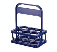 KiBcsLic Porta Birra Portatile Portabottiglie Pieghevole Struttura Plastica Maniglia Pratica Adatto per Picnic Incontri tra Amici Bar, Blu, Piccolo 300 Ml Circa