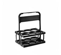 KiBcsLic Porta Birra Portatile Portabottiglie Pieghevole Struttura Plastica Maniglia Pratica Adatto per Picnic Incontri tra Amici Bar, Nero, Grande Circa 500 Ml