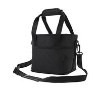 KiBcsLic Porta Bottiglia a Tracolla Grande Capacità Porta Bevande a Tracolla Resistente Al Calore Borsa Portabottiglie in Tela per Gita, Picnic, Black