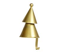 KiBcsLic Porta Calza di Natale Gancio Mensola Supporto Decorazione Albero Adatto a Appendere Regali Decorazioni Ambiente Familiare, Oro