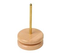 KiBcsLic Porta Gomitolo Supporto Fili Lavoro Maglia Uncinetto Filato Struttura Legno Metallo Rotazione Fluida Pratico Antigroviglio Adatto per Regali Uso Domes, Piccolo