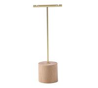 KiBcsLic Porta Orecchini Supporto Espositore Gioielli Organizer Base Legno Metallo Struttura T Compatta Facilita La Selezione Adatto per Casa Negozio Vetrina M, L